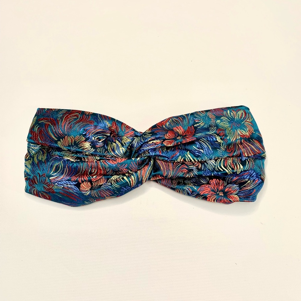 Headband handmade from luxury jacquard fabric fully lined with elastic - Picture 2 of 10